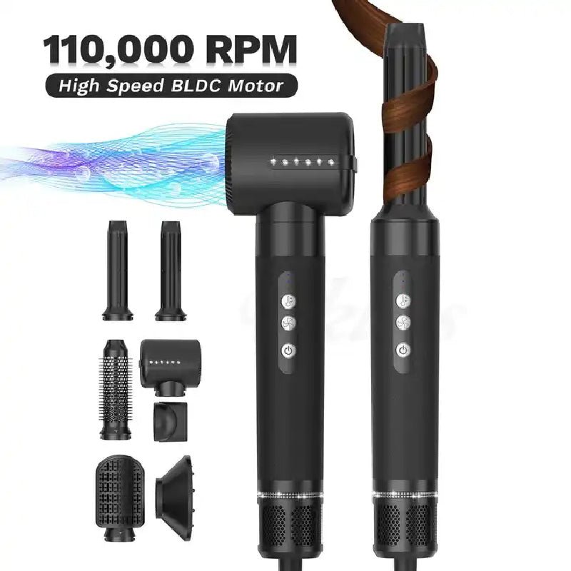 Professional Hair Dryer 7 in 1 Hair Styling Tools Complete Styler Set - Zentoracart