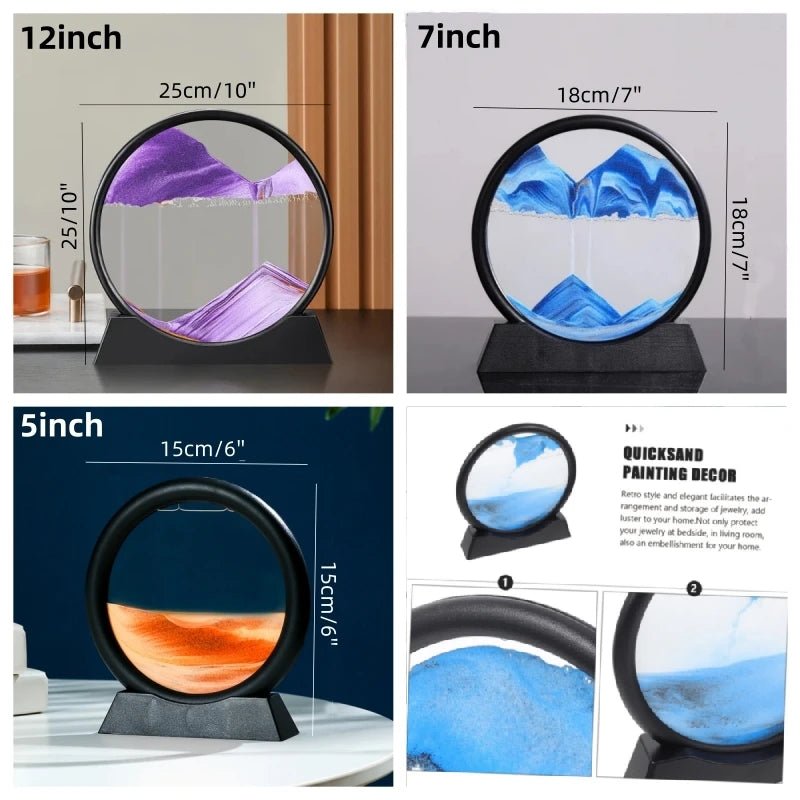 Ocean Sands: Dynamic 3D Sand Art for Home & Office Decor - Zentoracart
