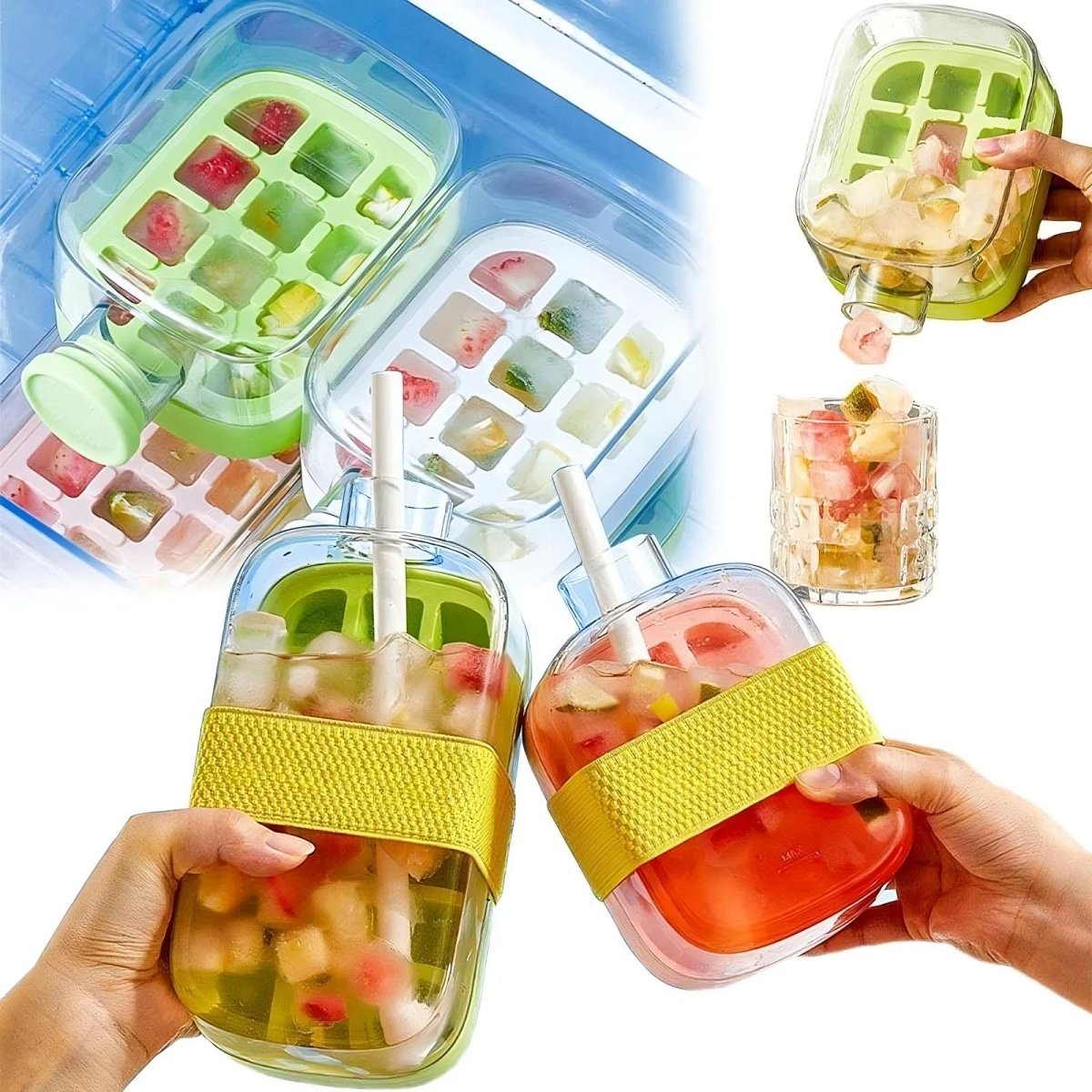 Ice Cube Tray With Straw - Zentoracart