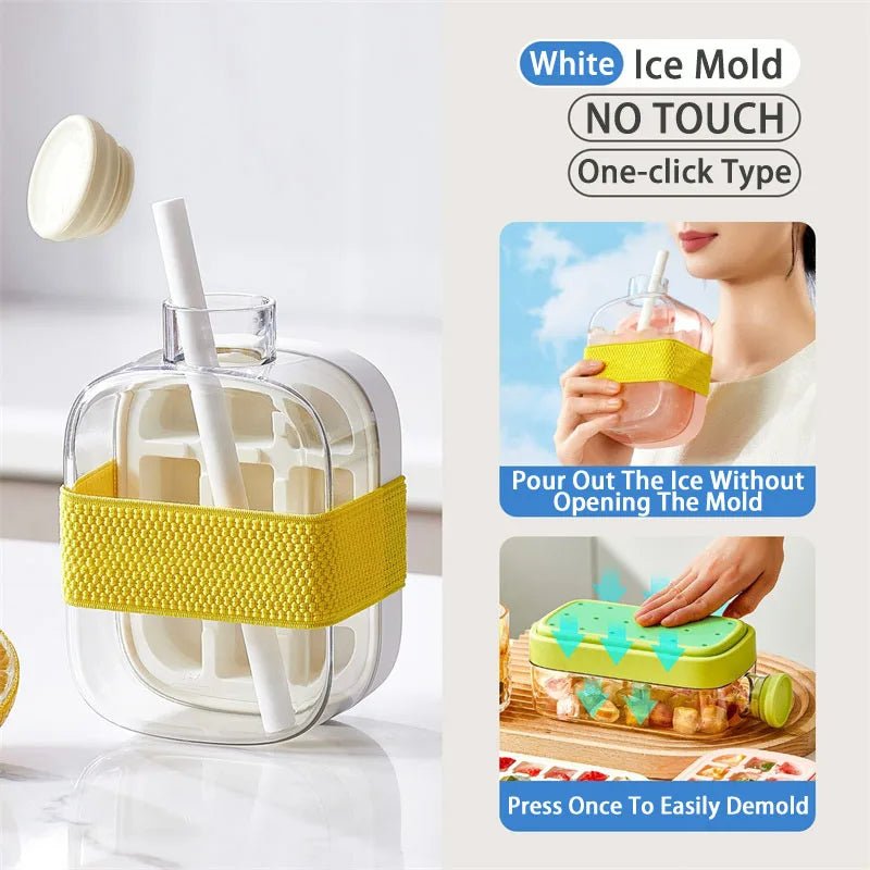Ice Cube Tray With Straw - Zentoracart