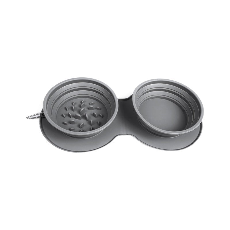 Silicone Foldable Slow Feeding Pet Bowl - Zentoracart
