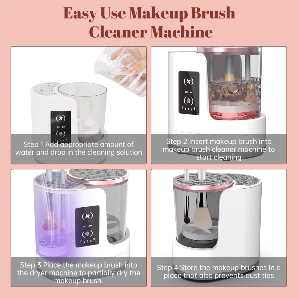 3 in 1 Electric Makeup Brush Cleaner - Zentoracart
