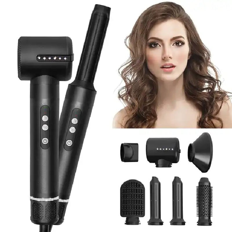 Professional Hair Dryer 7 in 1 Hair Styling Tools Complete Styler Set - Zentoracart