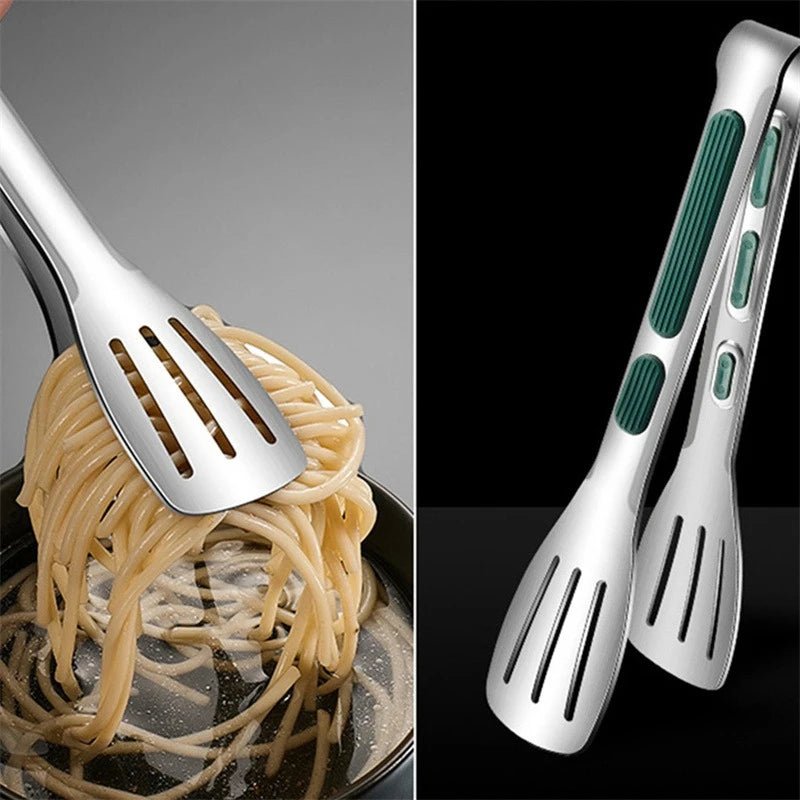 GripMaster Non - Slip Stainless Steel Food Tongs - Zentoracart