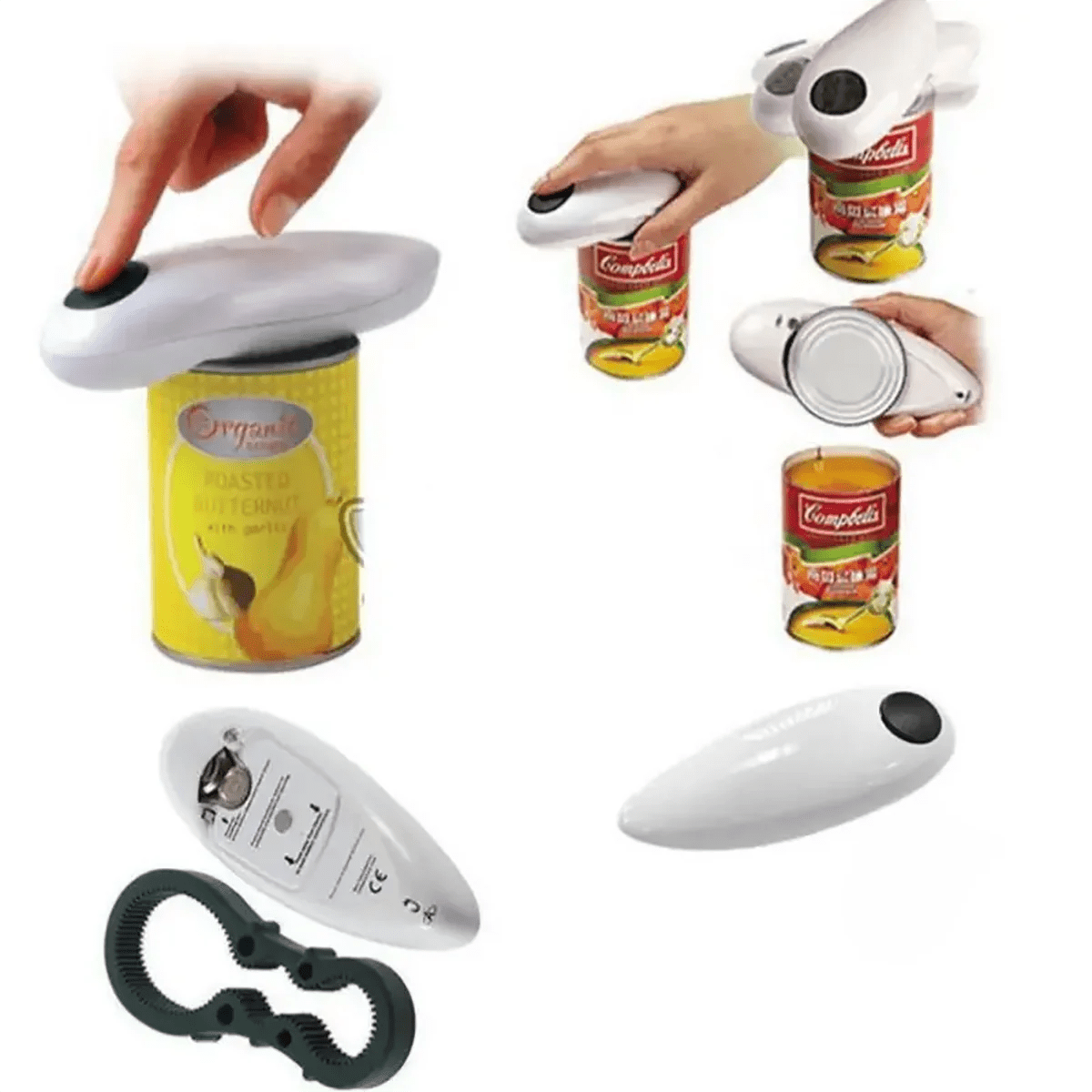 SwiftCan Electric Can Opener – Effortless Can and Bottle Opening at the Push of a Button! - Zentoracart