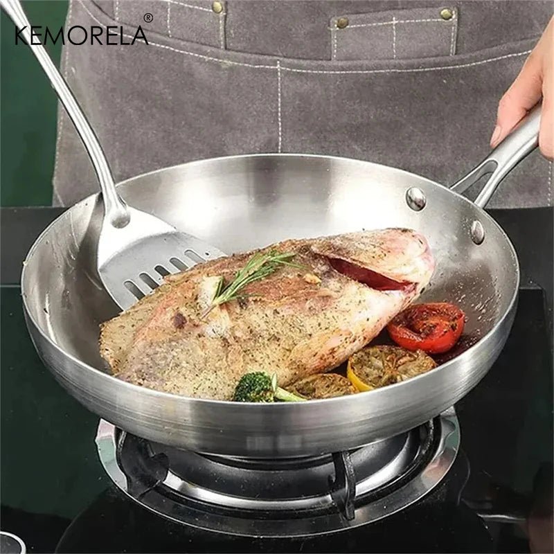 ProSteel 5 - Ply Stainless Steel Frying Pan Set - Zentoracart