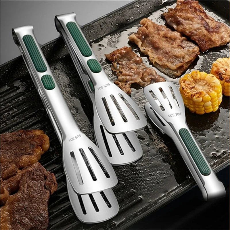 GripMaster Non - Slip Stainless Steel Food Tongs - Zentoracart