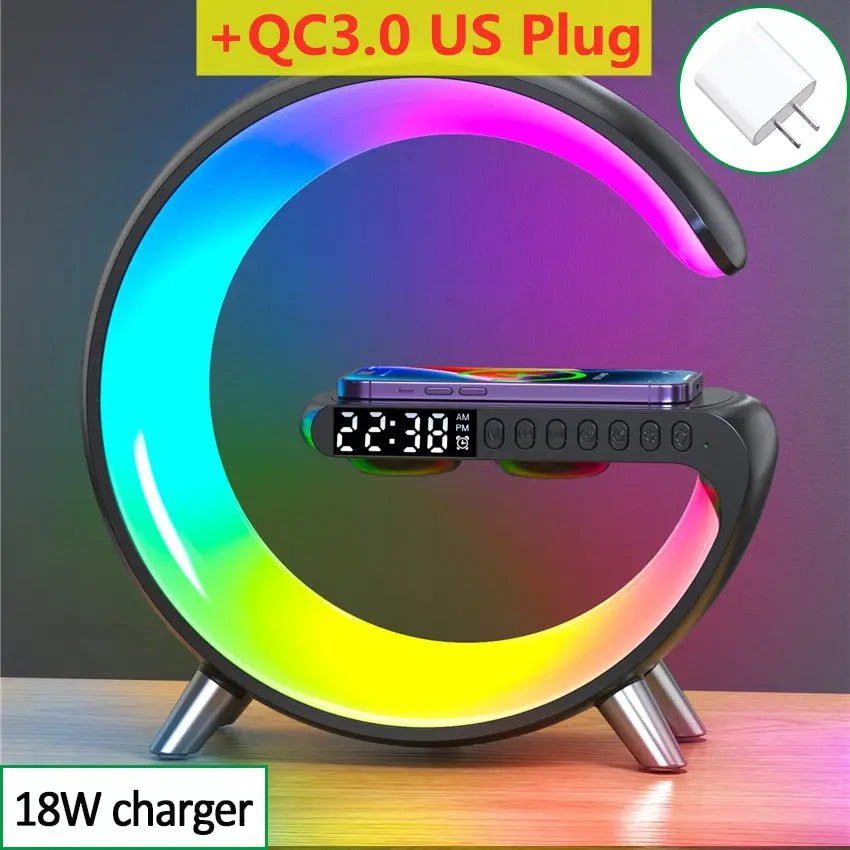 Aurora Station: Wireless Charger with RGB Lights and Alarm System - Zentoracart