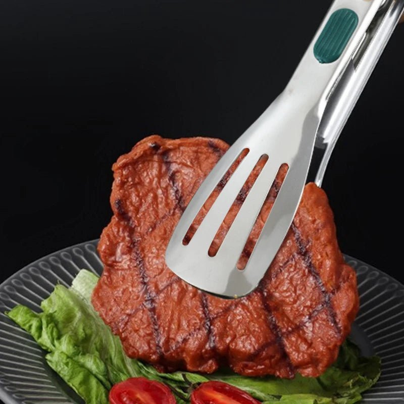 GripMaster Non - Slip Stainless Steel Food Tongs - Zentoracart