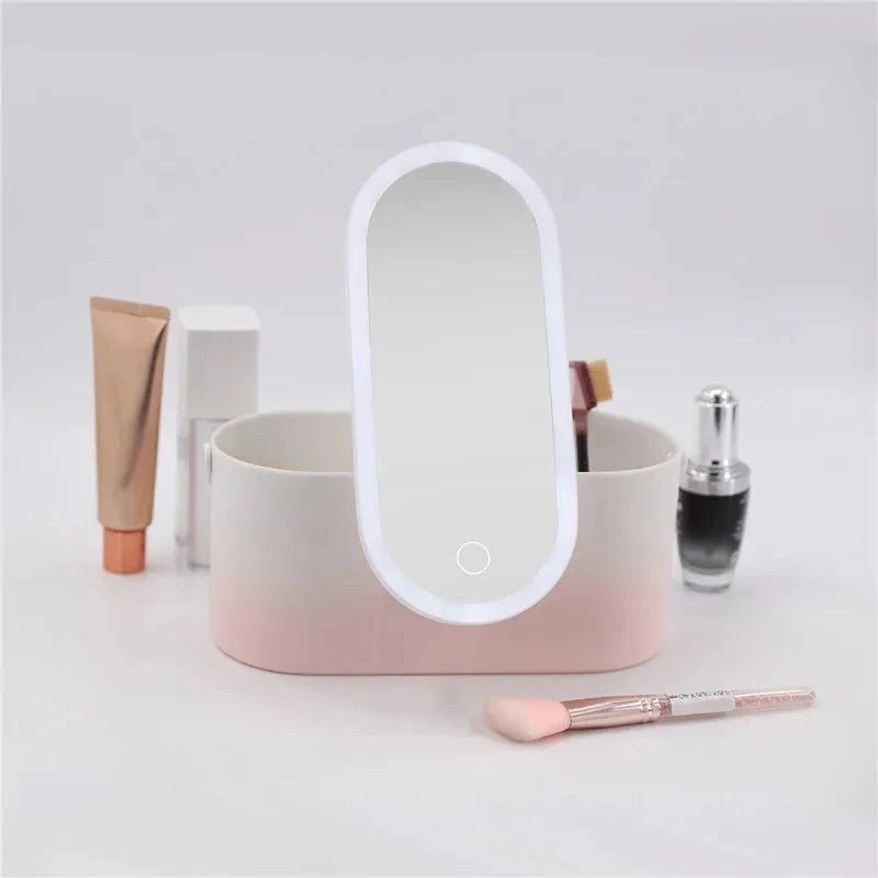 GlamGlow LED Makeup Organizer – Portable Storage for Beauty On - the - Go - Zentoracart