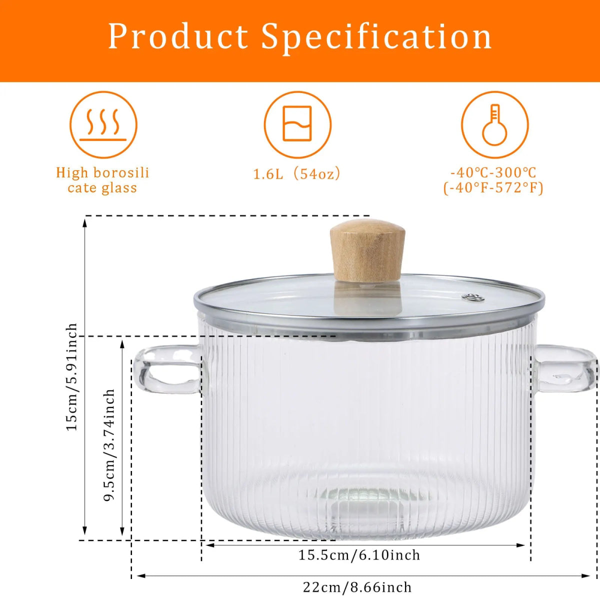 CrystalCook Glass Saucepan - Zentoracart