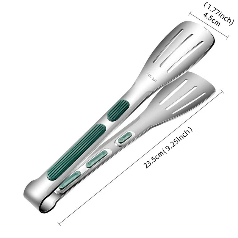 GripMaster Non - Slip Stainless Steel Food Tongs - Zentoracart