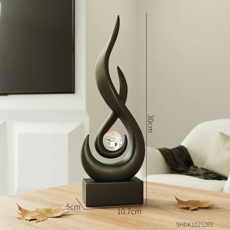 AbstractFlow Ceramic Sculpture – Add Modern Elegance and Creativity to Your Home Décor - Zentoracart