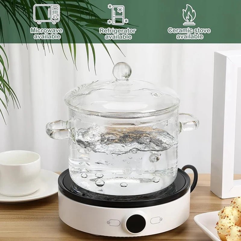 ClearCook High Borosilicate Glass Saucepan - Zentoracart