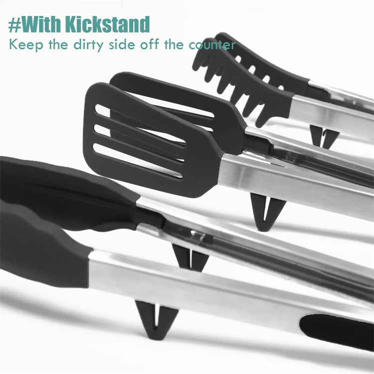 FlexiGrip Silicone Kitchen Tongs - Zentoracart