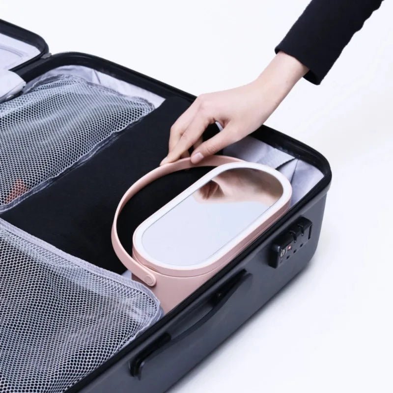 GlamGlow LED Makeup Organizer – Portable Storage for Beauty On - the - Go - Zentoracart