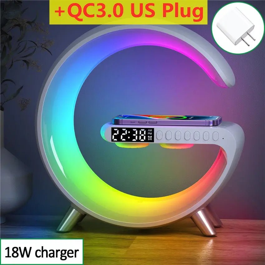 Aurora Station: Wireless Charger with RGB Lights and Alarm System - Zentoracart