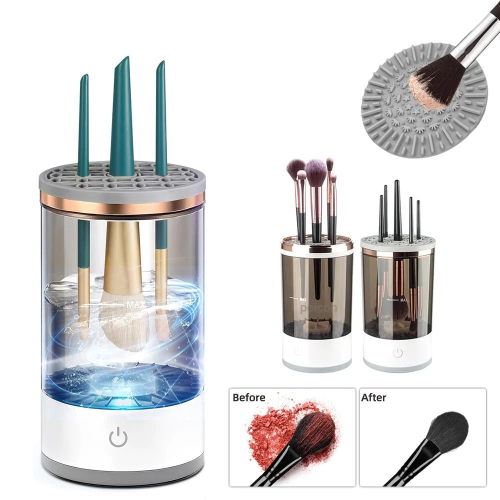 ProClean Electric Makeup Brush Cleaner – Portable 3 - in - 1 Automatic Cleanser - Zentoracart