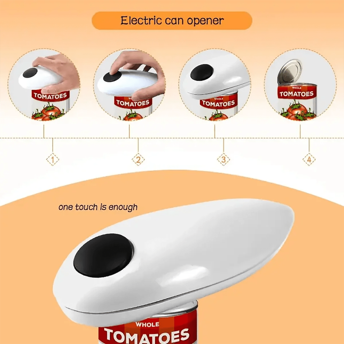 SwiftCan Electric Can Opener – Effortless Can and Bottle Opening at the Push of a Button! - Zentoracart