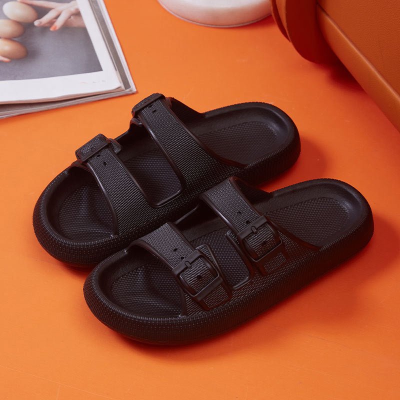 Summer Adjustable Buckle Platform Pillow Slippers Sandals - Zentoracart