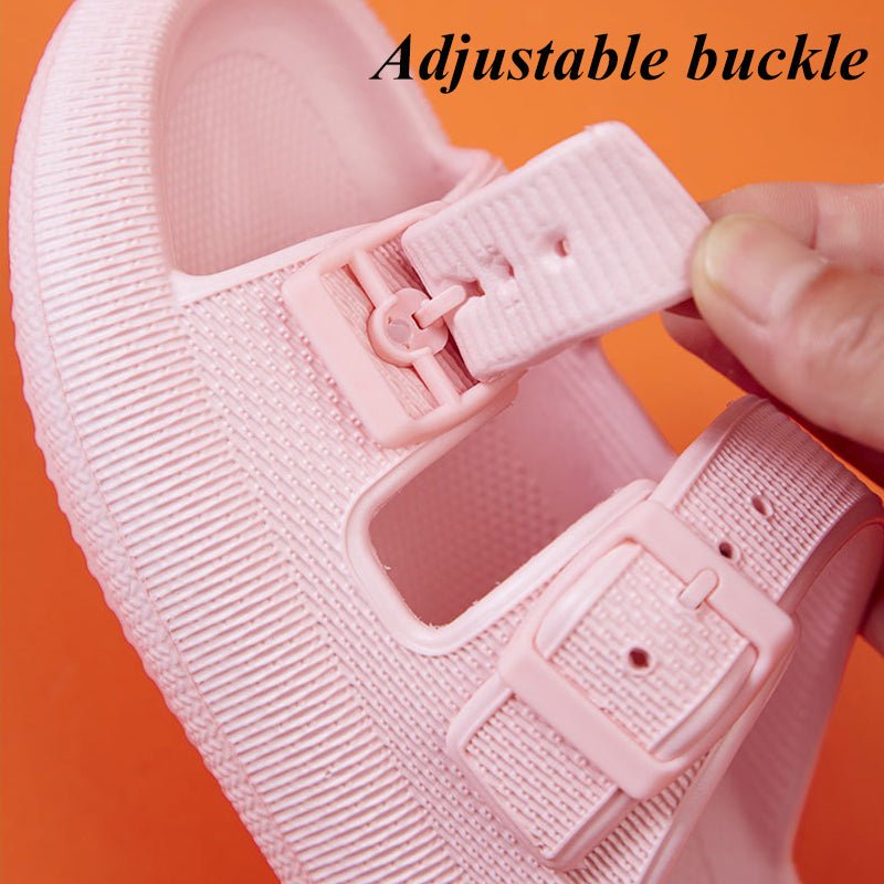 Summer Adjustable Buckle Platform Pillow Slippers Sandals - Zentoracart