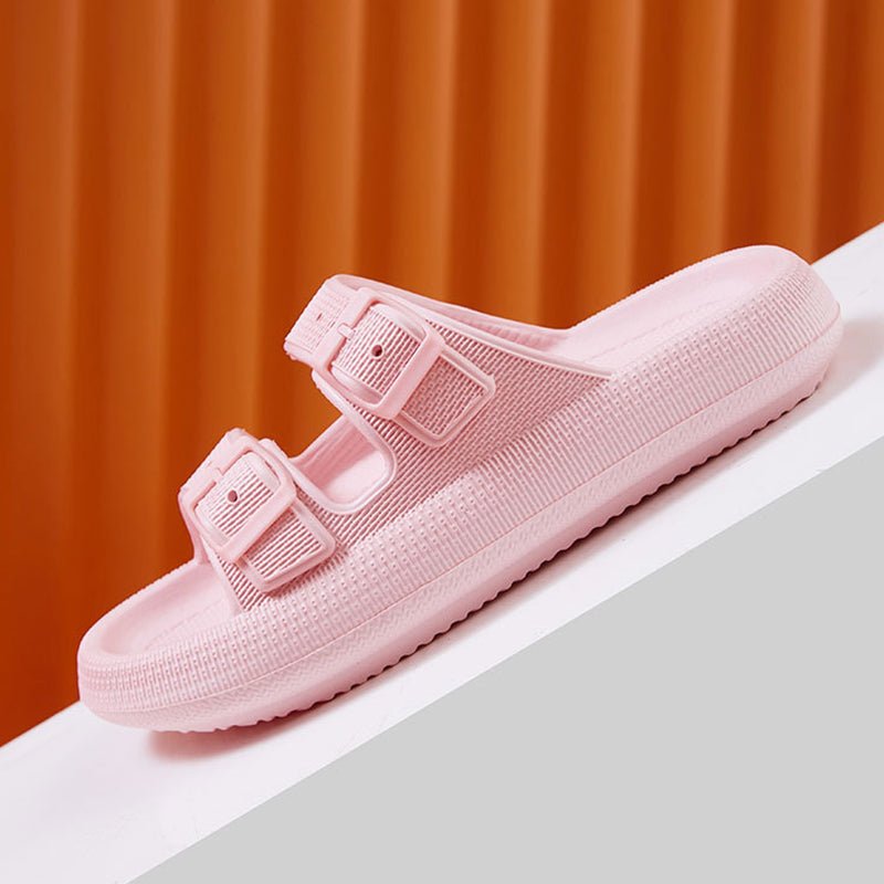 Summer Adjustable Buckle Platform Pillow Slippers Sandals - Zentoracart