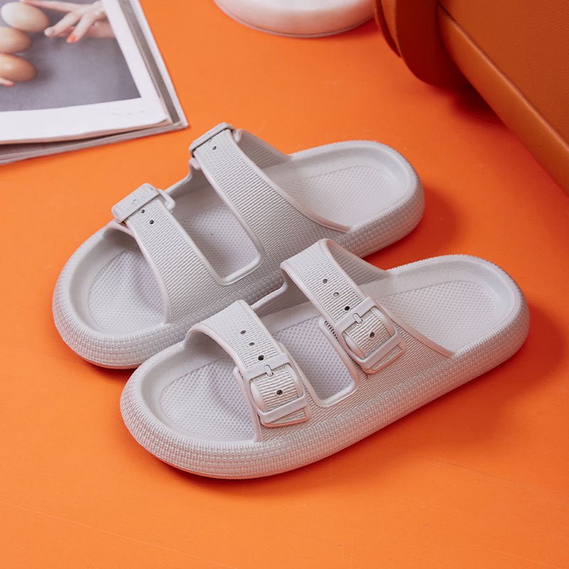 Summer Adjustable Buckle Platform Pillow Slippers Sandals - Zentoracart
