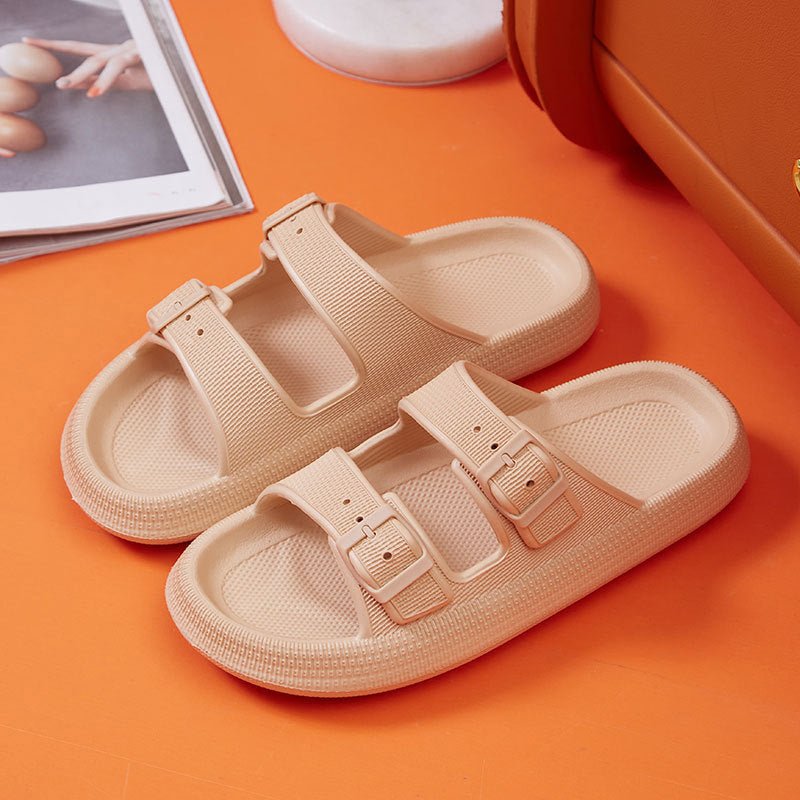 Summer Adjustable Buckle Platform Pillow Slippers Sandals - Zentoracart