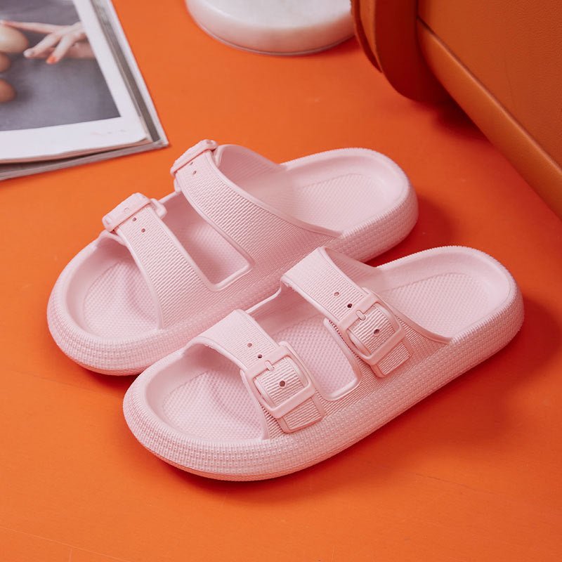 Summer Adjustable Buckle Platform Pillow Slippers Sandals - Zentoracart