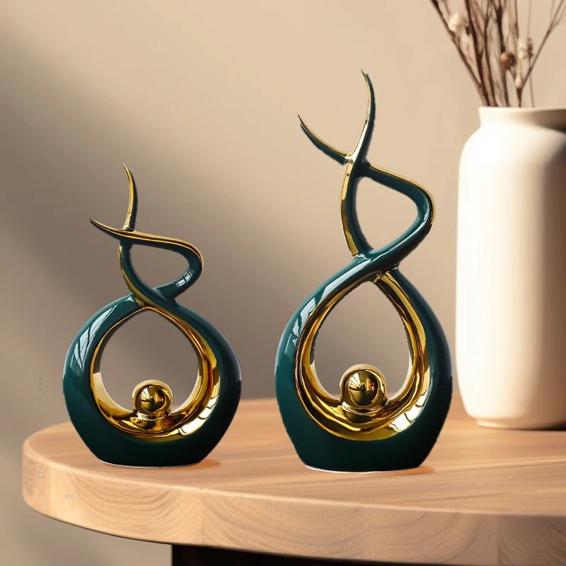 ElegantAbstract Ceramic Sculpture - Zentoracart