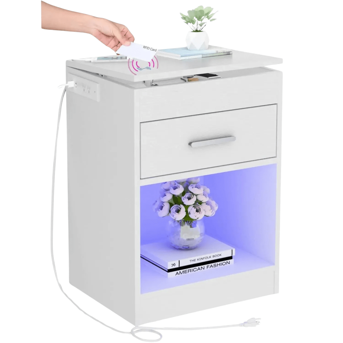Nightstand with RFID Lock - Zentoracart