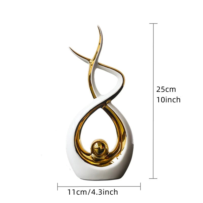 ElegantAbstract Ceramic Sculpture - Zentoracart