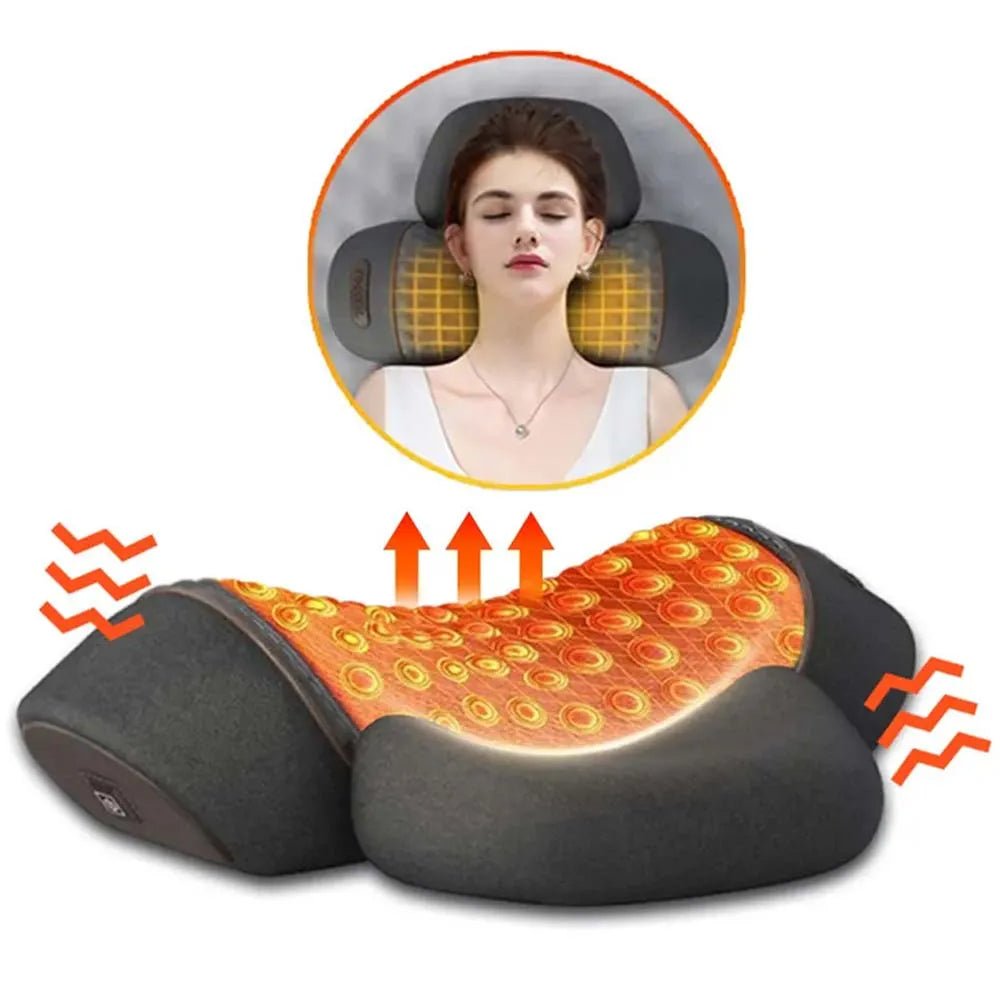 Electric Neck Massage Pillow Heating & Vibration - Zentoracart