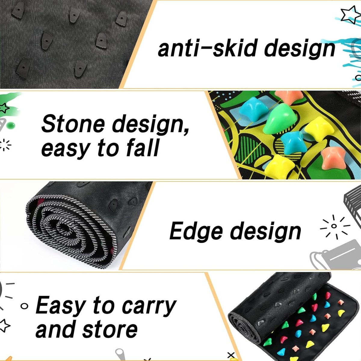 Reflexology Acupressure Foot Massage Mat - Zentoracart