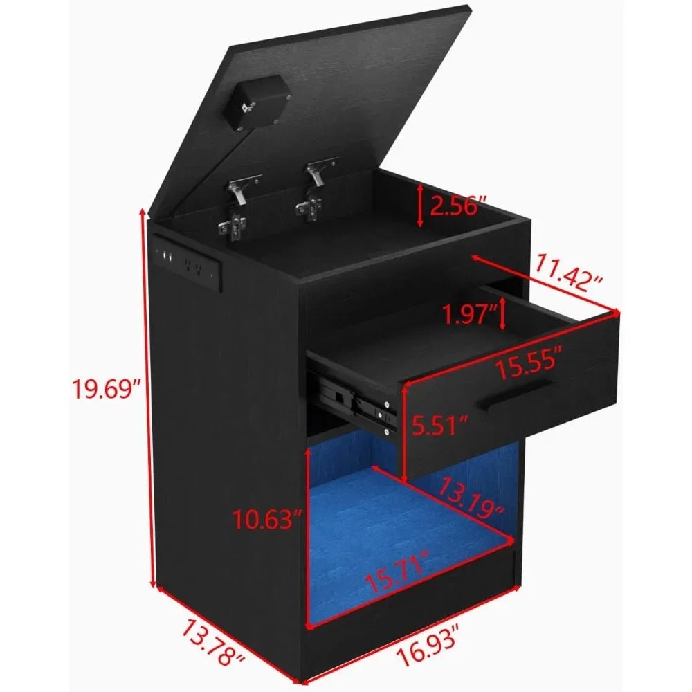 Nightstand with RFID Lock - Zentoracart