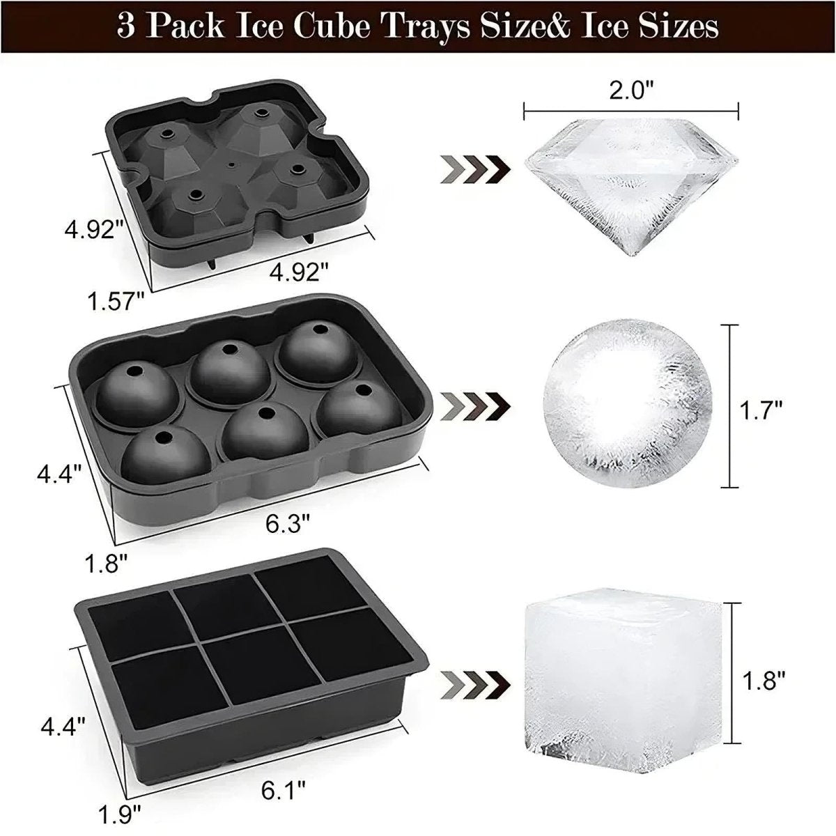 Silicone Ice Ball Mold Tray - Zentoracart