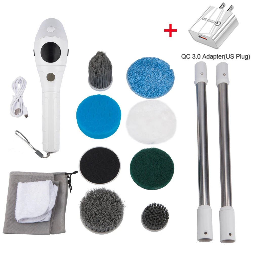 8 - in - 1 Cordless Electric Cleaning Brush for Home, Bathroom, Kitchen, and Windows - Zentoracart