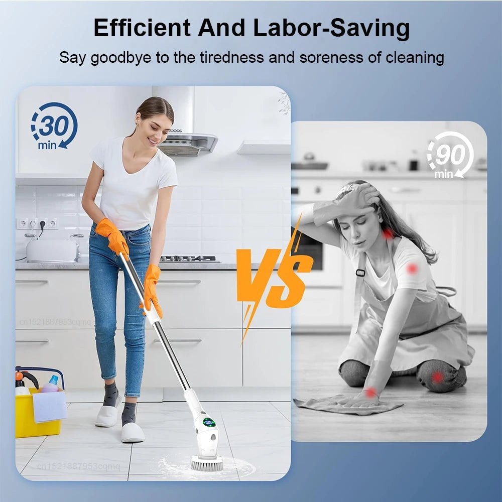 8 - in - 1 Cordless Electric Cleaning Brush for Home, Bathroom, Kitchen, and Windows - Zentoracart