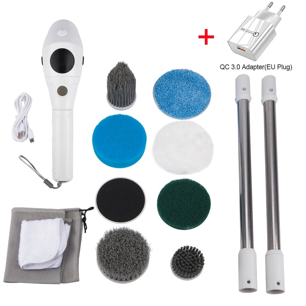 8 - in - 1 Cordless Electric Cleaning Brush for Home, Bathroom, Kitchen, and Windows - Zentoracart