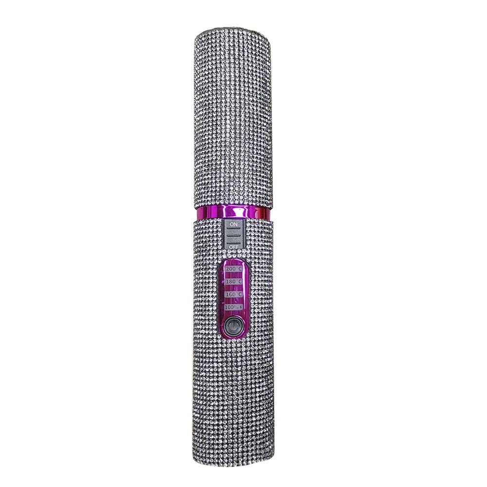 Portable Hair Straightener With Rhinestones - Zentoracart