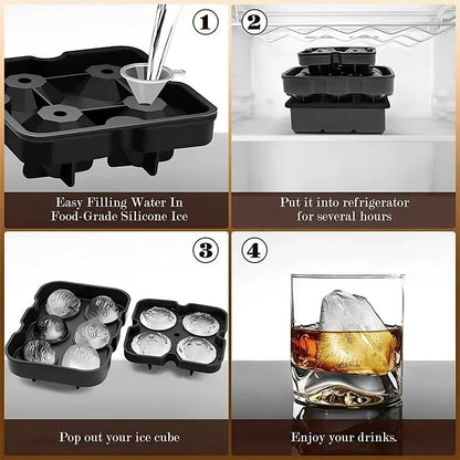 Silicone Ice Ball Mold Tray - Zentoracart