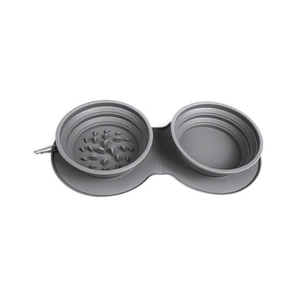Silicone Foldable Slow Feeding Pet Bowl - Zentoracart