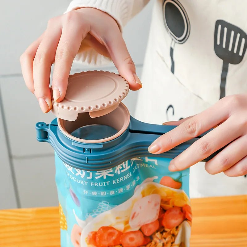 Sealing Clip With Noozle Snack Dispenser - Zentoracart