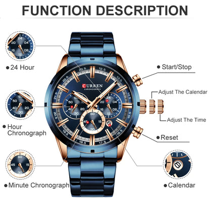 CURREN ChronoLux - Sporty and Sophisticated Men's Watch