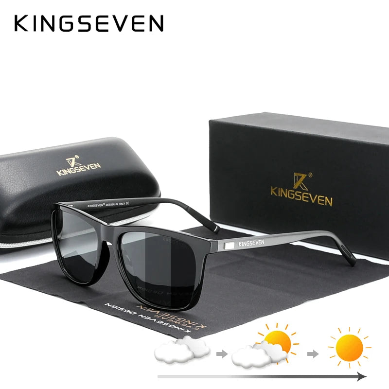 KINGSEVEN FlexShield - Polarized Photochromic Sunglasses with UV400 Protection