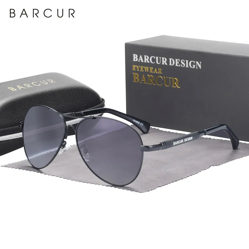 BARCUR AeroFlex - Flexible Polarised Sunglasses with Gradient Lenses and UV400 Protection