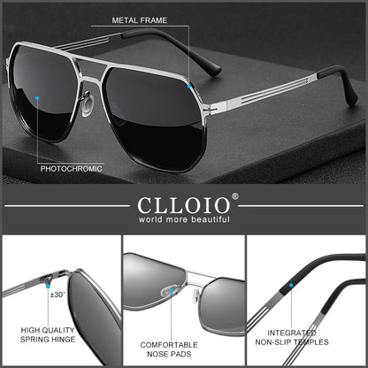 CLLOIO ChameleonFlex - Photochromic Polarised Sunglasses with UV400 Protection