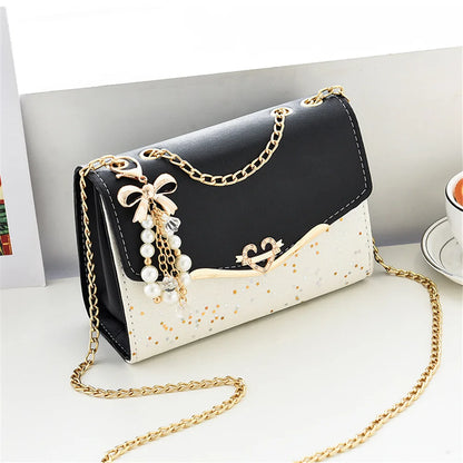 Sac à main tendance pour femme avec paillettes et pendentif – Style compact et élégant