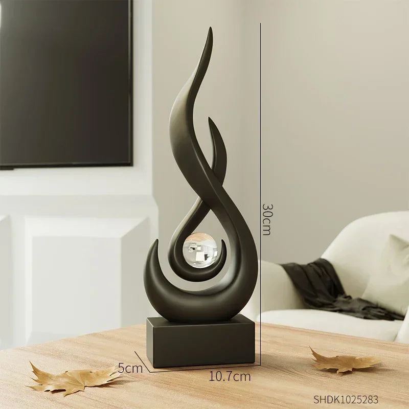 AbstractFlow Ceramic Sculpture – Add Modern Elegance and Creativity to Your Home Décor