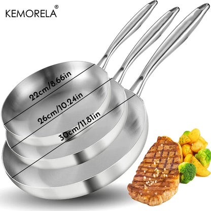 ProSteel 5-Ply Stainless Steel Frying Pan Set